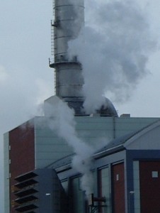 Air pollution emissions from gas power station