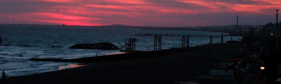 Brighton at sunset