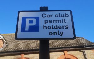 Car club parking sign