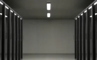 Rows of servers in a data centre
