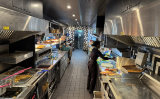 professional kitchen during odour risk assessment